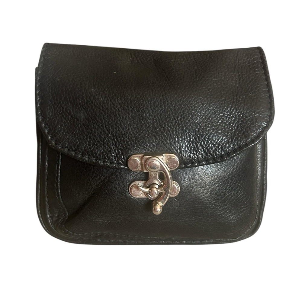 KT Leather Designs Custom Made by Karen Taber Black Pouch Bag